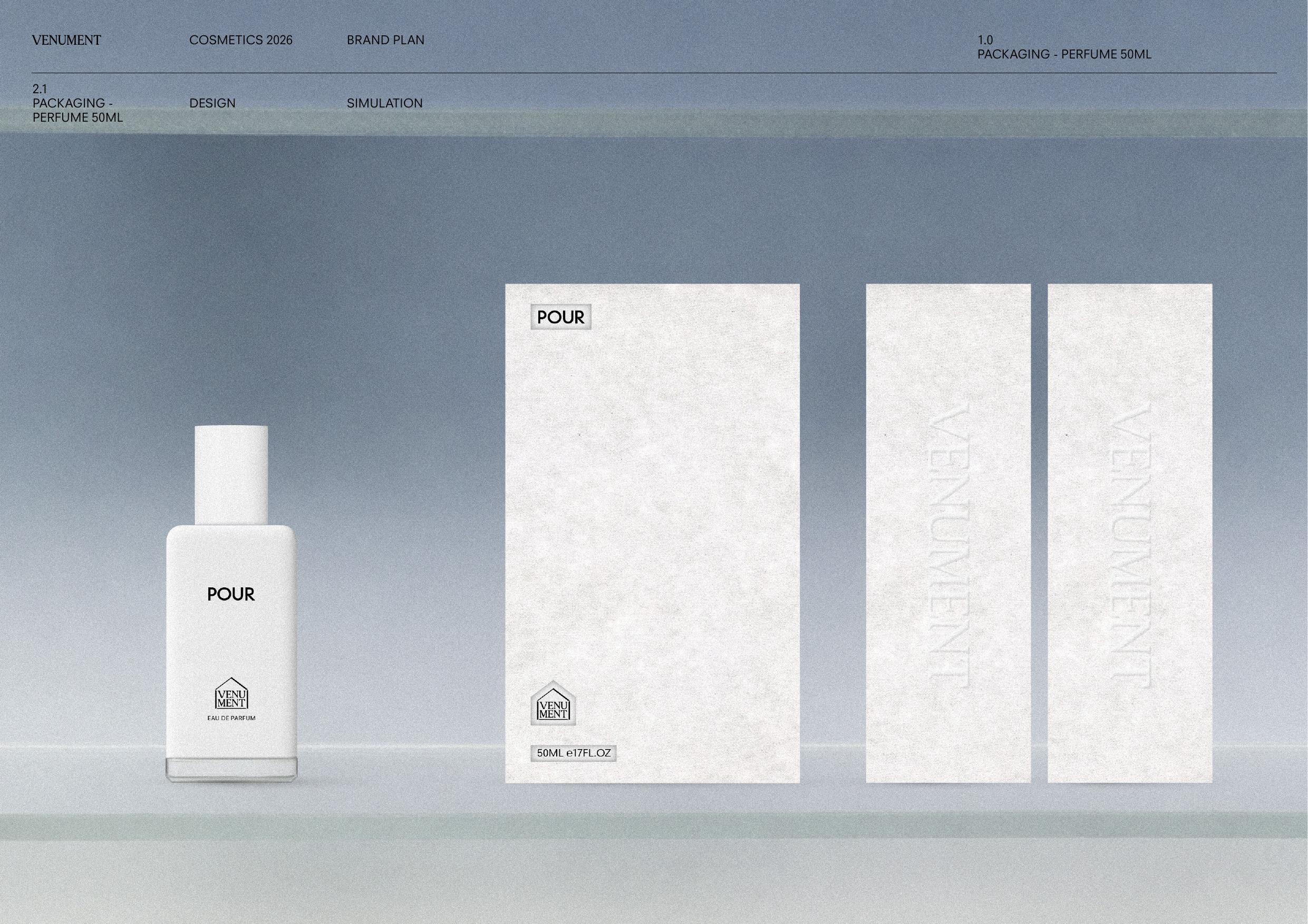 Packaging simulation — bottle and outer sleeve